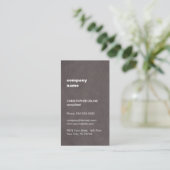 Carte De Visite Consultant Marron Texture Simple Moderne (Debout devant)