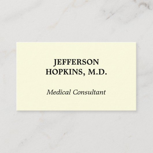 Carte de visite consultant Médicale simple (Devant)