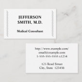 Carte de visite consultant Médicale simple (Devant / Derrière)