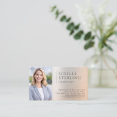 Carte de visite Consultant Métal Brossé (Debout devant)