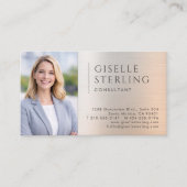 Carte de visite Consultant Métal Brossé (Devant)