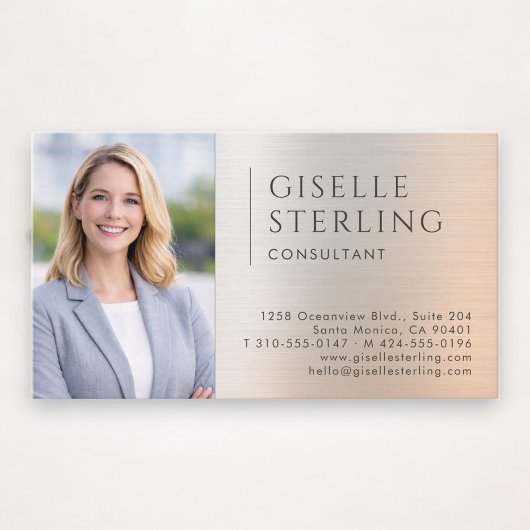 Carte de visite Consultant Métal Brossé