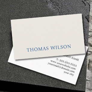 Carte De Visite Consultant minimaliste bleu pastel clair