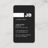 Carte De Visite Consultant minimaliste en noir blanc (Devant)