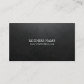 Carte De Visite Consultant minimaliste en noir texturé (Devant)