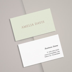 Carte De Visite Consultant Minimaliste Légère Pastel