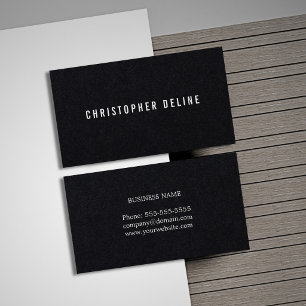 Carte De Visite Consultant Minimaliste Noir et Blanc Professionnel