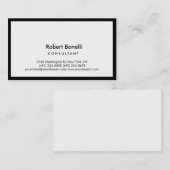 Carte de visite consultant moderne à la frontière  (Devant / Derrière)