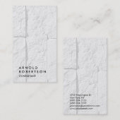 Carte de visite consultant moderne à mur gris clai (Devant / Derrière)