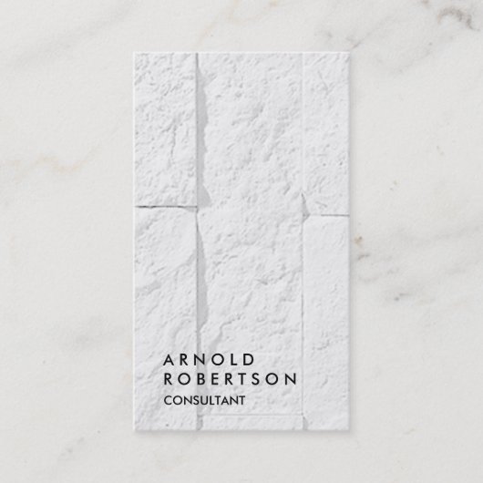 Carte de visite consultant moderne à mur gris clai (Devant)