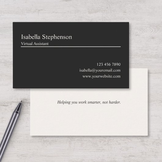 Carte De Visite Consultant Moderne d'Assistant Virtuel Professionn