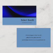 Carte de visite consultant moderne de la Plaque bl (Devant / Derrière)