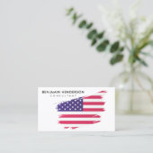 Carte De Visite Consultant moderne du US Flag (Debout devant)