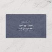 Carte De Visite Consultant moderne Elegant Bleu Blanc (Dos)