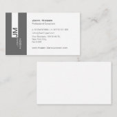 Carte de visite consultant moderne en gris et en p (Devant / Derrière)