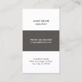 Carte De Visite Consultant moderne en gris texture simple (Dos)
