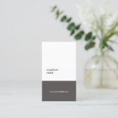 Carte De Visite Consultant moderne en gris texture simple (Debout devant)