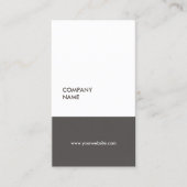 Carte De Visite Consultant moderne en gris texture simple (Devant)