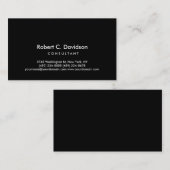 Carte de visite consultant moderne en noir clair (Devant / Derrière)
