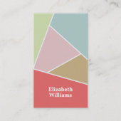 Carte De Visite Consultant moderne Géométrique Pastel (Devant)