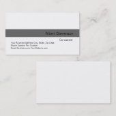 Carte de visite consultant moderne Gris Gris Gris (Devant / Derrière)
