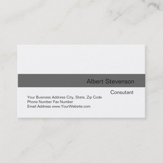 Carte de visite consultant moderne Gris Gris Gris (Devant)