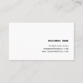 Carte De Visite Consultant moderne simple blanc gris bleu gris (Dos)