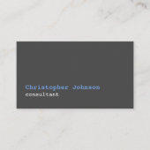 Carte De Visite Consultant moderne simple blanc gris bleu gris (Devant)
