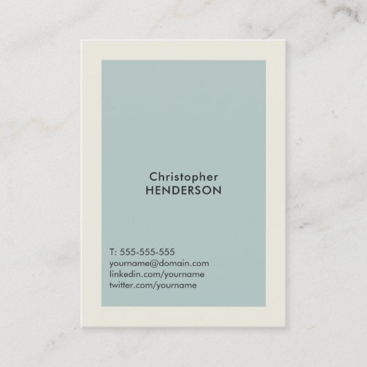 Carte De Visite Consultant moderne simple bleu clair gris (Devant)