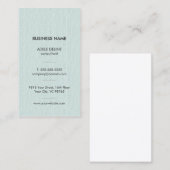 Carte De Visite Consultant moderne simple texturé bleu pâle (Devant / Derrière)