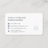 Carte De Visite Consultant Navy Blue Professional (Dos)