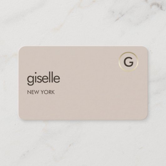 Carte De Visite Consultant Neutral Gold QR Code  (Devant)