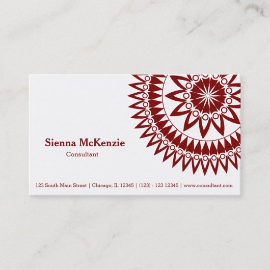 Carte De Visite Consultant ornemental (Devant)