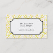 Carte De Visite Consultant pour cadre de frontière jaune damé prof (Dos)