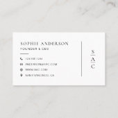 Carte De Visite Consultant Professionnel Blanc Moderne (Dos)
