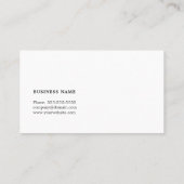 Carte De Visite Consultant professionnel élégant (Dos)