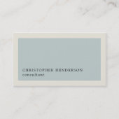 Carte De Visite Consultant professionnel Elegant Blue Grey (Devant)