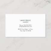 Carte De Visite Consultant professionnel en vert texturé (Dos)