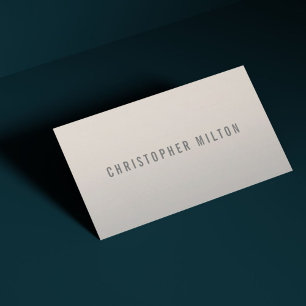 Carte De Visite Consultant professionnel minimaliste gris blanc