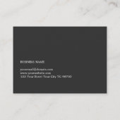 Carte De Visite Consultant professionnel minimaliste noir blanc (Dos)
