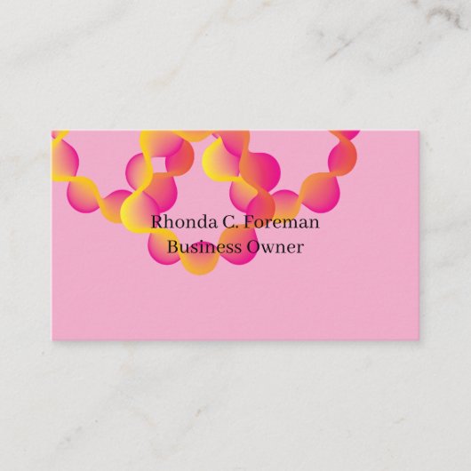 Carte De Visite Consultant professionnel moderne Blush Pink (Devant)