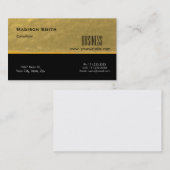 Carte De Visite Consultant professionnel moderne en métal or (Devant / Derrière)
