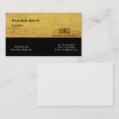 Carte De Visite Consultant professionnel moderne en métal or (Devant / Derrière)