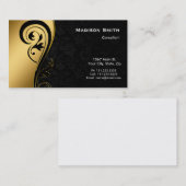 Carte De Visite Consultant professionnel moderne en métal or (Devant / Derrière)