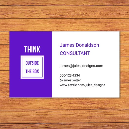 Carte De Visite Consultant professionnel moderne violet