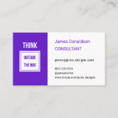 Carte De Visite Consultant professionnel moderne violet (Devant)