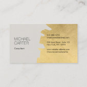 Carte De Visite Consultant Professionnel Or Moderne (Dos)