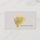 Carte De Visite Consultant Professionnel Or Moderne (Devant)