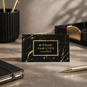 Carte De Visite Consultant Professionnel Or Noir Moderne