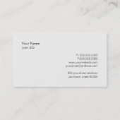 Carte De Visite Consultant professionnel simple et élégant Enseign (Dos)